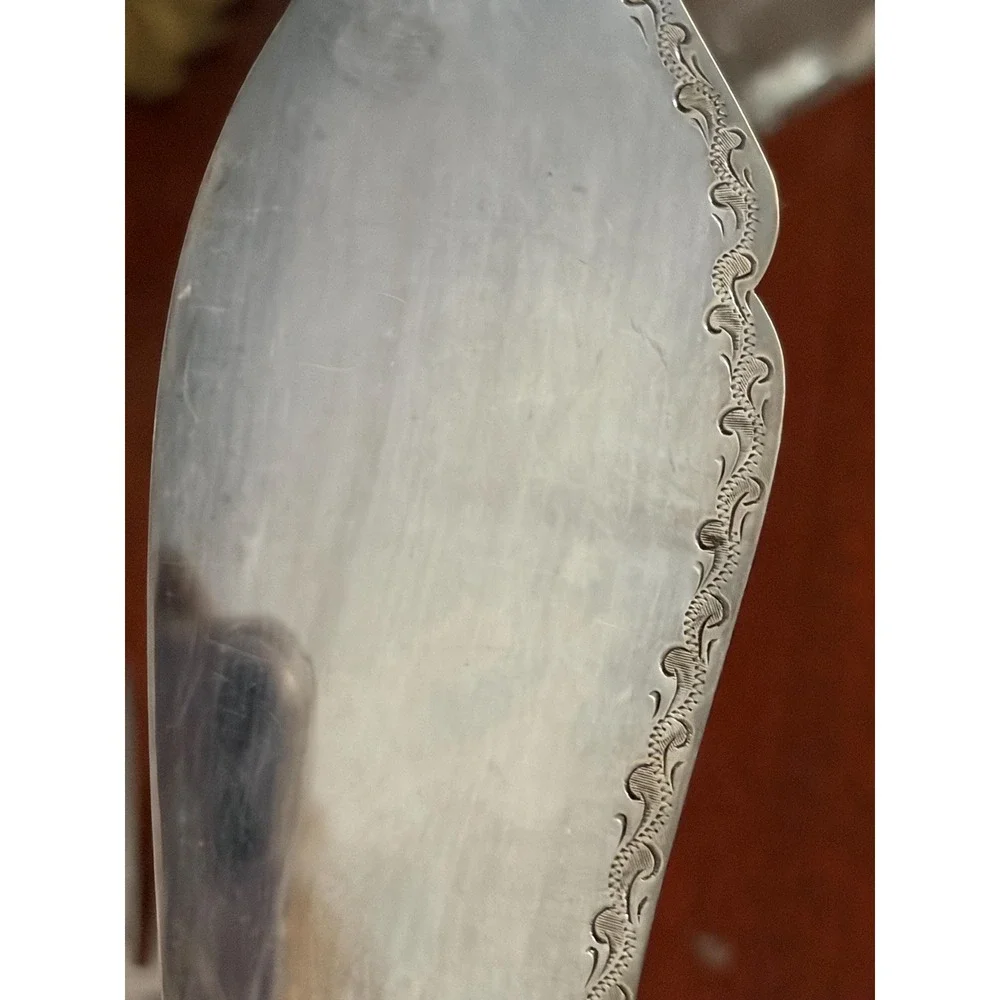 Vintage EPNS Fish Serving Set Mother of Pearl Handles Boxed English Server